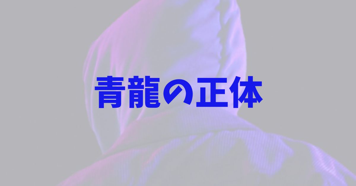 潜入兄妹　青龍　正体　誰　キャスト　予想　考察　後ろ姿　フード　桐山漣　口元